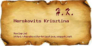 Herskovits Krisztina névjegykártya