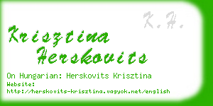 krisztina herskovits business card